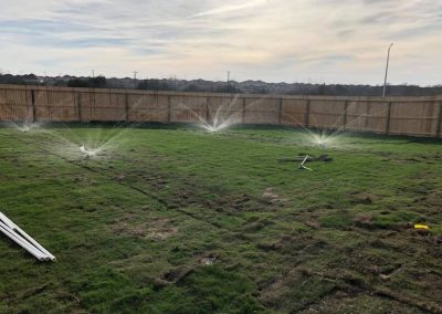 sprinkler system on new home