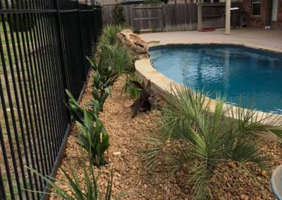 fence, landscaping, pool